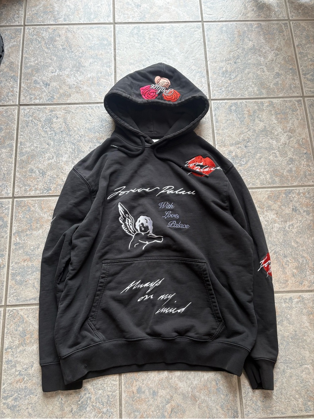 Palace Skateboarding Love Letter Hoodie Black